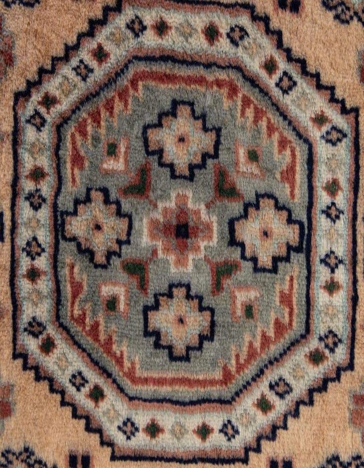Detail image of  4' 3 x 6' 2  Hand Knotted Bokhara Oriental Wool Rug