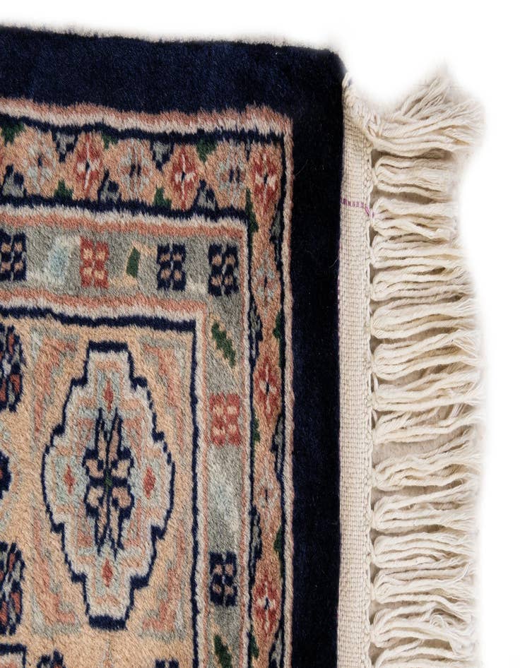 Detail image of  4' 3 x 6' 2  Hand Knotted Bokhara Oriental Wool Rug