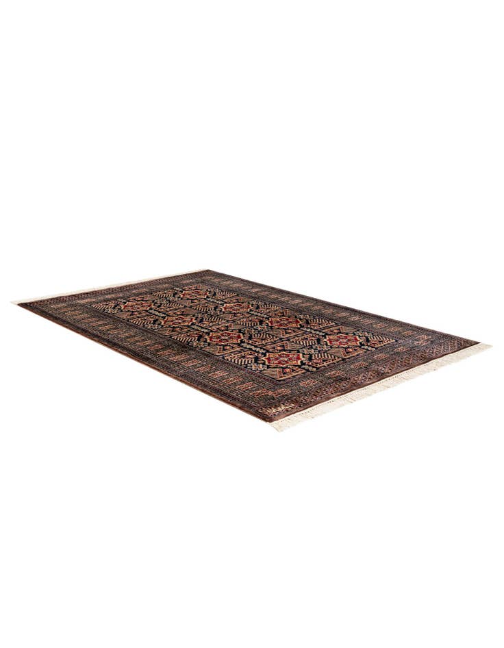 Detail image of  4' 2 x 6' 1  Hand Knotted Bokhara Oriental Wool Rug