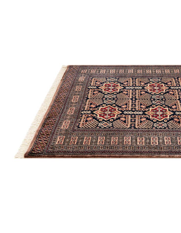 Detail image of  4' 2 x 6' 1  Hand Knotted Bokhara Oriental Wool Rug