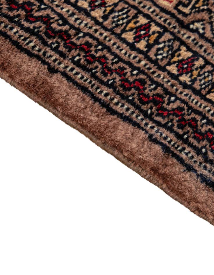 Detail image of  4' 2 x 6' 1  Hand Knotted Bokhara Oriental Wool Rug