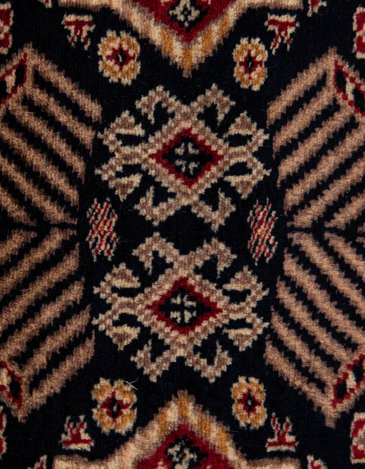 Detail image of  4' 2 x 6' 1  Hand Knotted Bokhara Oriental Wool Rug