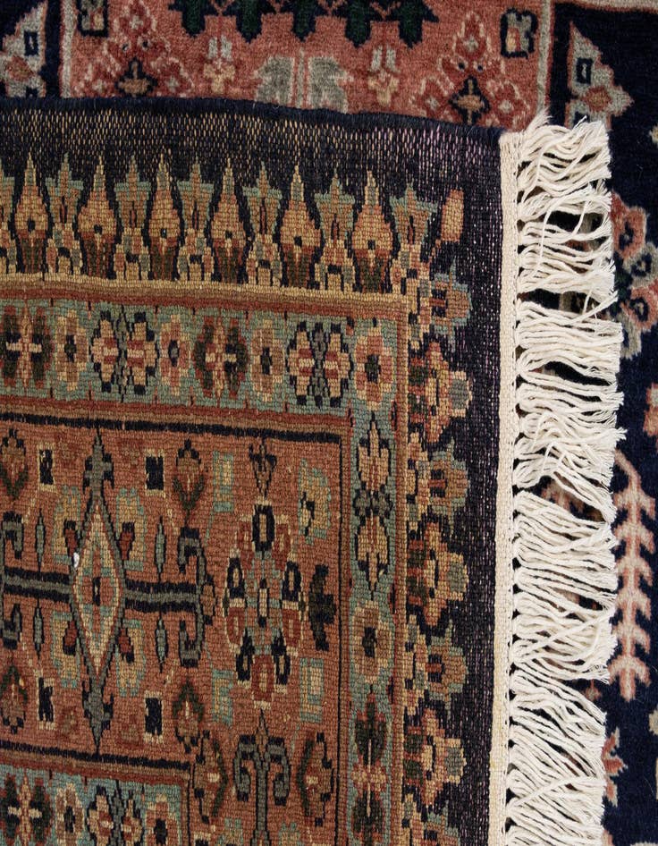 Detail image of  4' 4 x 6' 2  Hand Knotted Bokhara Oriental Wool Rug