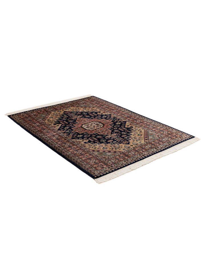 Detail image of  4' 4 x 6' 2  Hand Knotted Bokhara Oriental Wool Rug