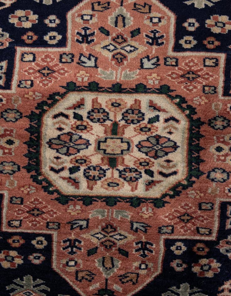Detail image of  4' 4 x 6' 2  Hand Knotted Bokhara Oriental Wool Rug