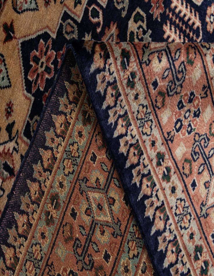 Detail image of  4' 4 x 6' 2  Hand Knotted Bokhara Oriental Wool Rug
