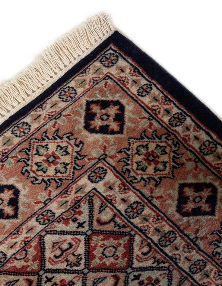 Detail image of  4' 3 x 6'  Hand Knotted Bokhara Oriental Wool Rug