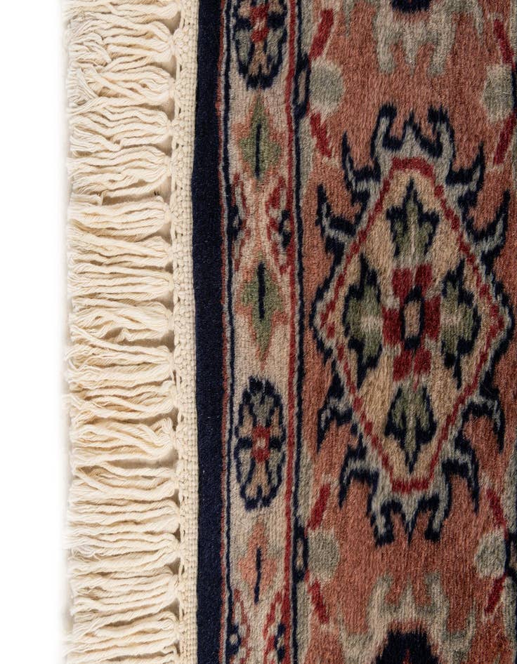 Detail image of  4' 3 x 6'  Hand Knotted Bokhara Oriental Wool Rug
