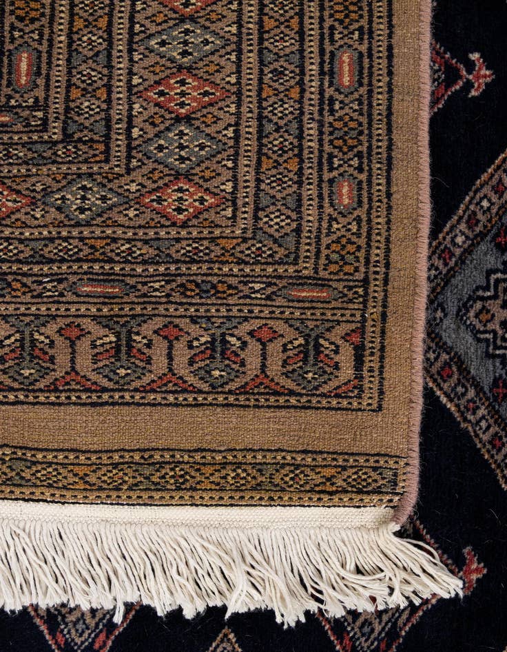 Detail image of  4' 3 x 6' 6  Hand Knotted Bokhara Oriental Wool Rug