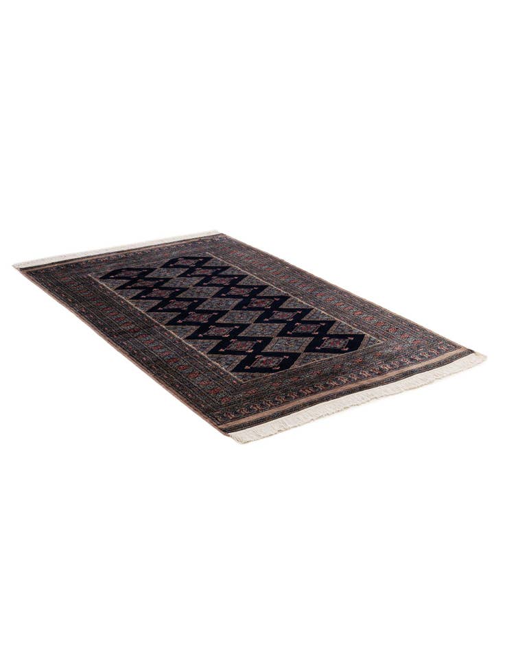 Detail image of  4' 3 x 6' 6  Hand Knotted Bokhara Oriental Wool Rug