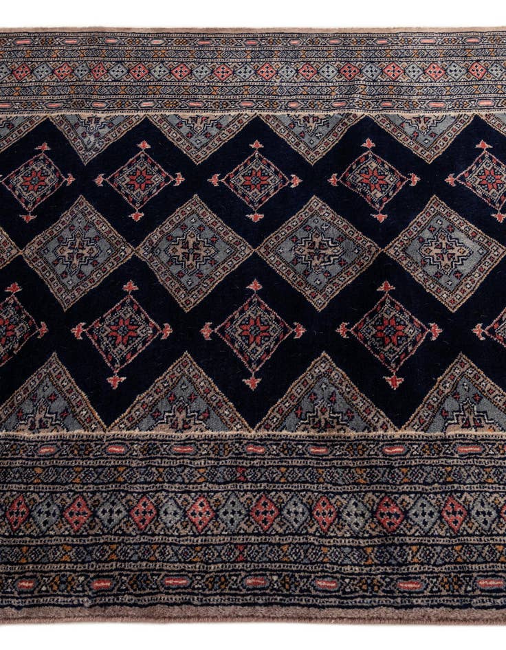 Detail image of  4' 3 x 6' 6  Hand Knotted Bokhara Oriental Wool Rug