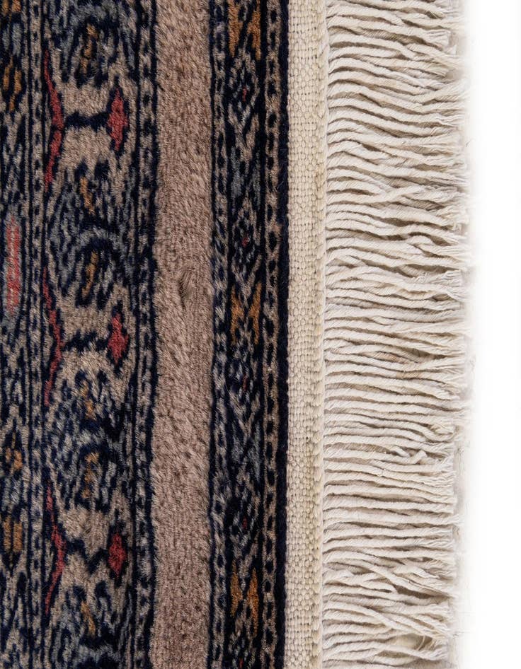 Detail image of  4' 3 x 6' 6  Hand Knotted Bokhara Oriental Wool Rug