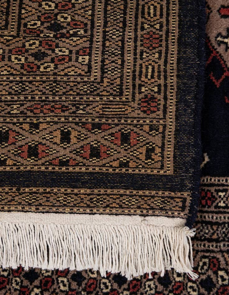 Detail image of  3' 2 x 5'  Hand Knotted Bokhara Oriental Wool Rug