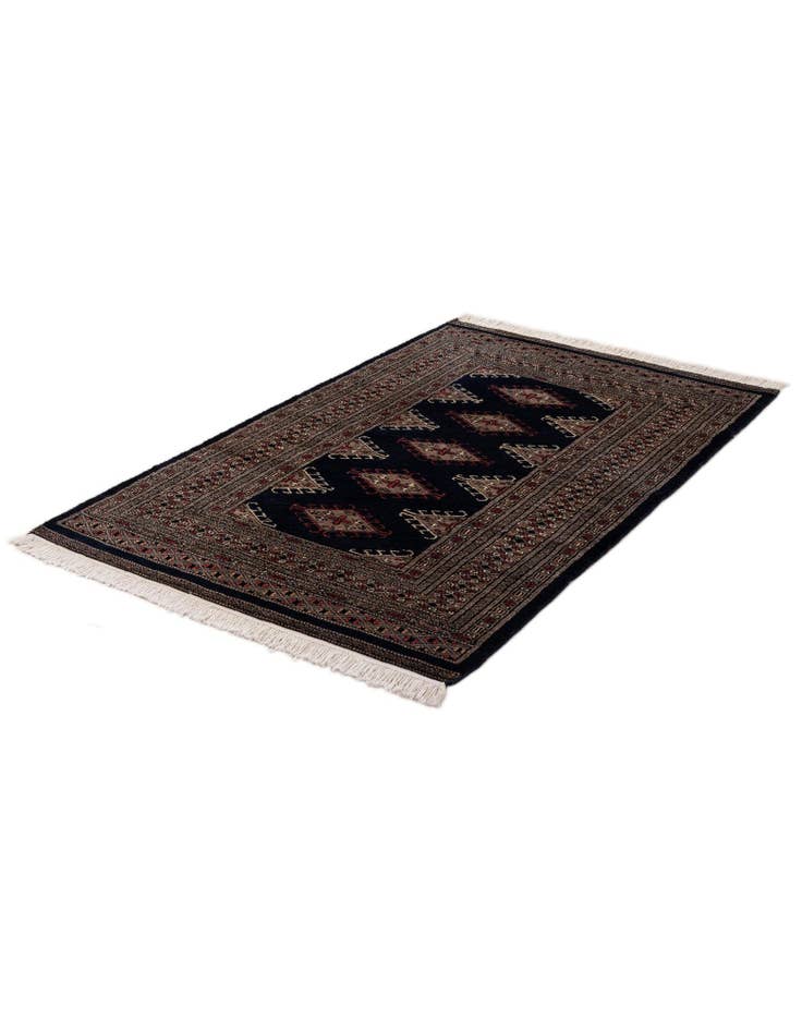 Detail image of  3' 2 x 5'  Hand Knotted Bokhara Oriental Wool Rug