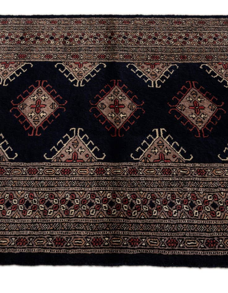 Detail image of  3' 2 x 5'  Hand Knotted Bokhara Oriental Wool Rug