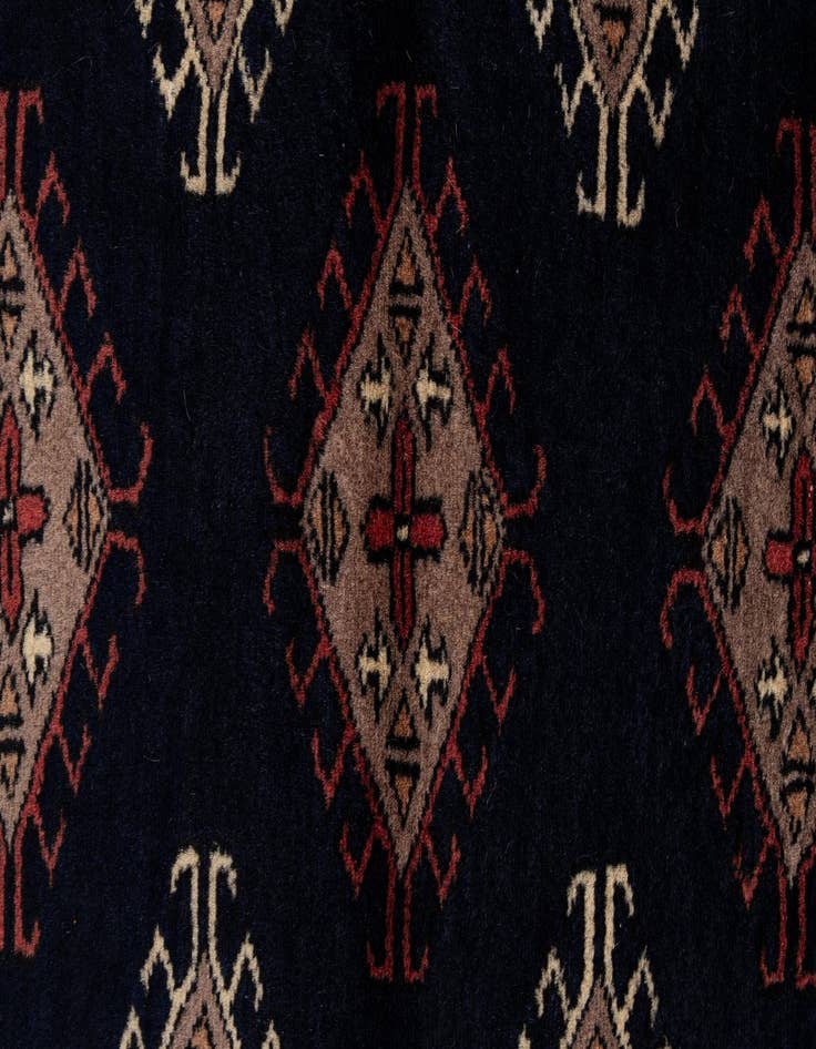 Detail image of  3' 2 x 5'  Hand Knotted Bokhara Oriental Wool Rug