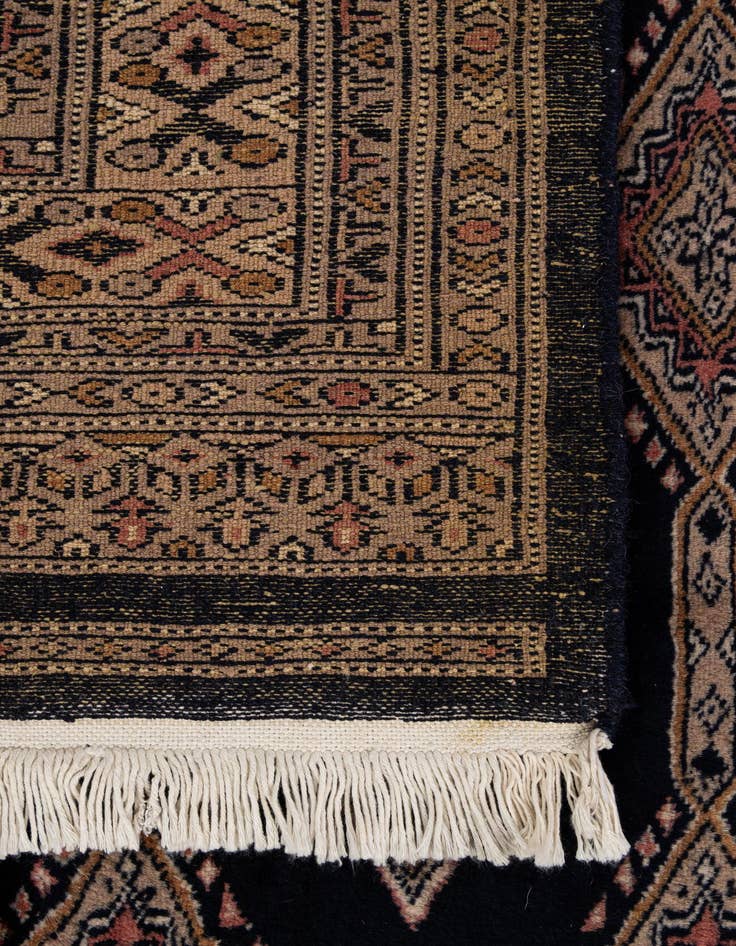 Detail image of  4' 3 x 5' 11  Hand Knotted Bokhara Oriental Wool Rug