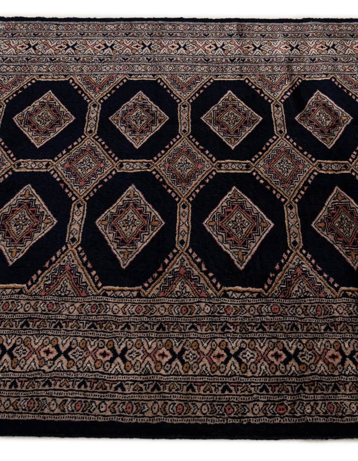 Detail image of  4' 3 x 5' 11  Hand Knotted Bokhara Oriental Wool Rug