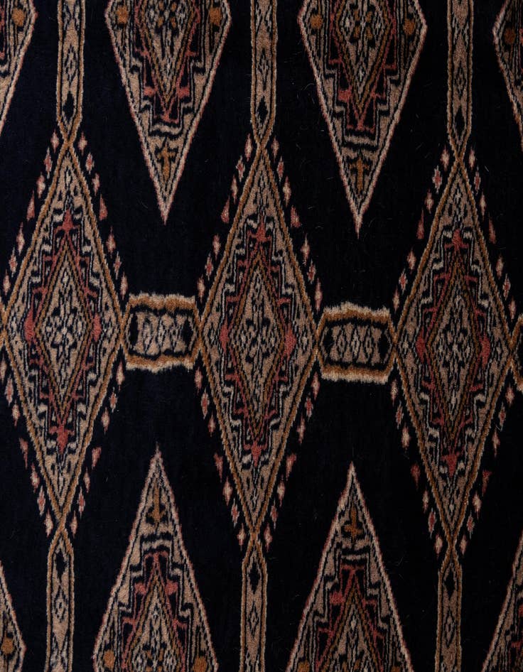 Detail image of  4' 3 x 5' 11  Hand Knotted Bokhara Oriental Wool Rug