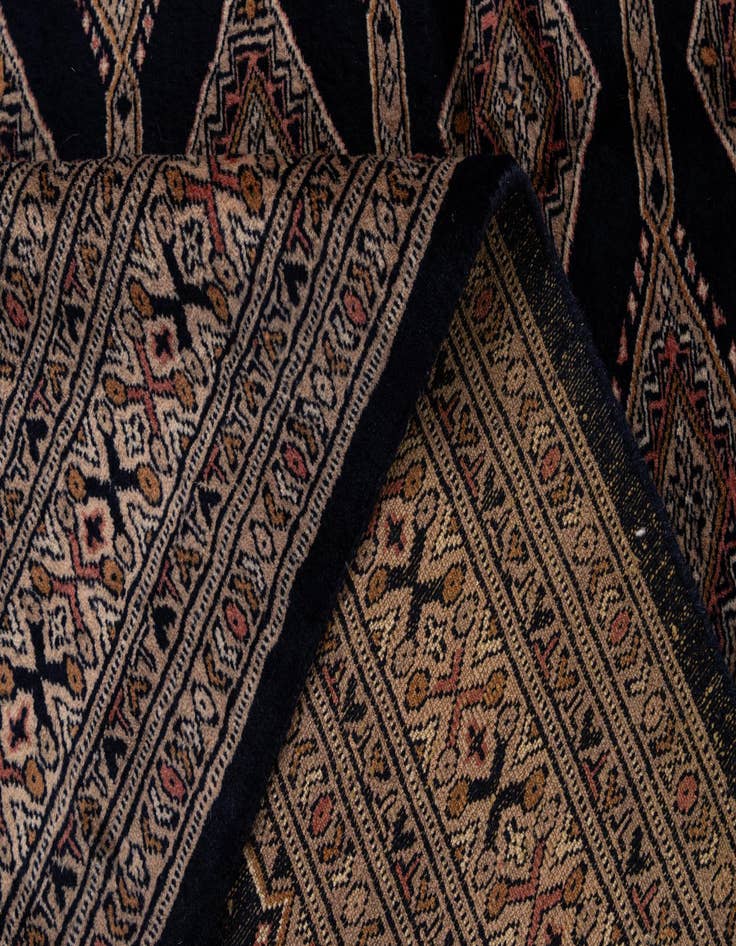 Detail image of  4' 3 x 5' 11  Hand Knotted Bokhara Oriental Wool Rug