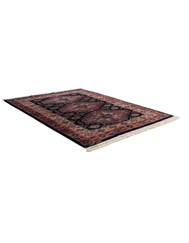 Detail image of  4' 4 x 5' 5  Hand Knotted Bokhara Oriental Wool Rug