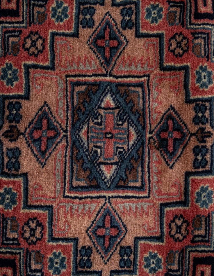 Detail image of  4' 4 x 5' 5  Hand Knotted Bokhara Oriental Wool Rug