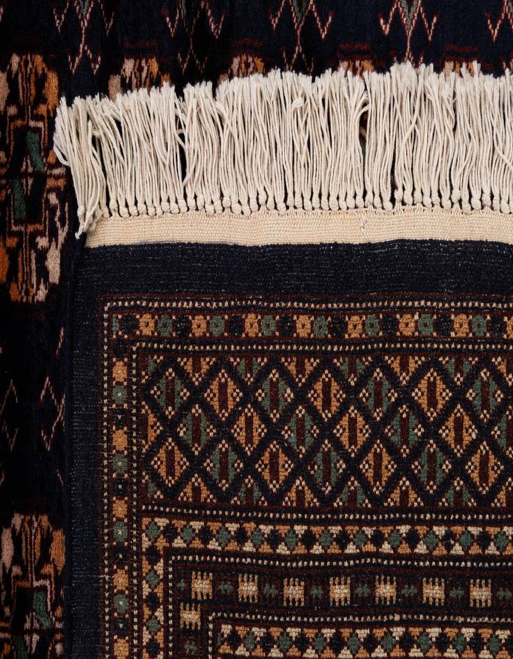 Detail image of  4' 4 x 6' 4  Hand Knotted Bokhara Oriental Wool Rug