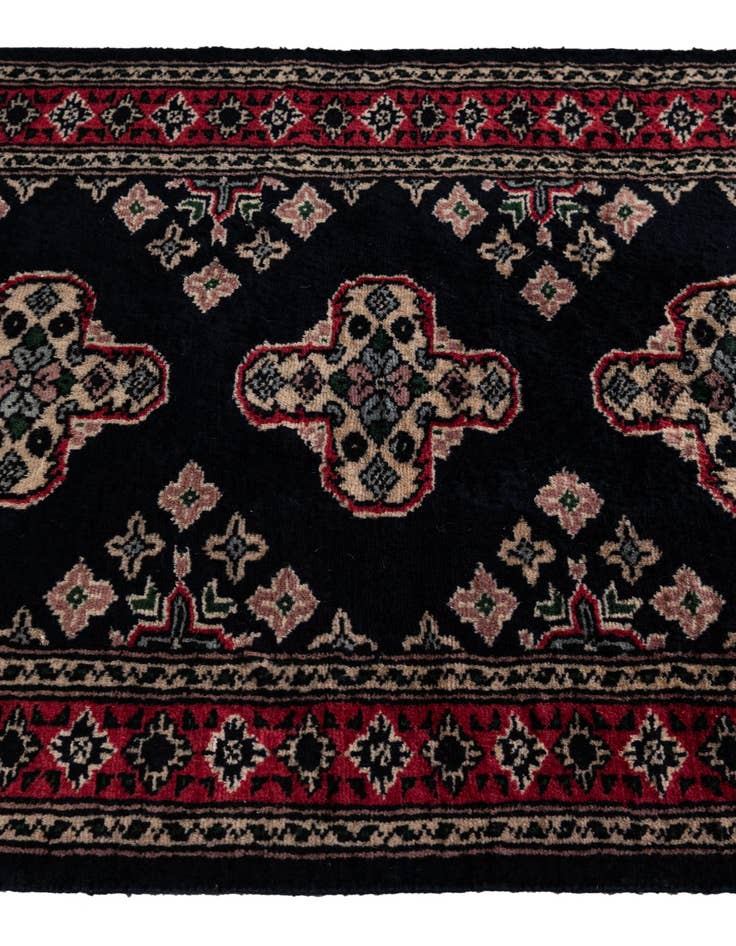 Detail image of  2' 2 x 3'  Hand Knotted Bokhara Oriental Wool Rug