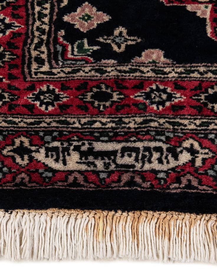 Detail image of  2' 2 x 3'  Hand Knotted Bokhara Oriental Wool Rug