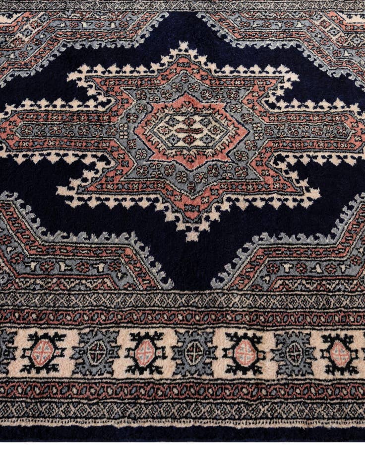 Detail image of  4' 2 x 6' 3  Hand Knotted Bokhara Oriental Wool Rug