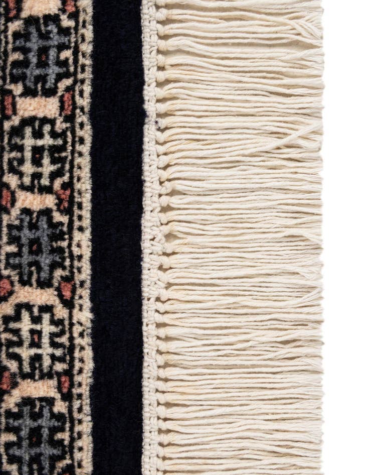 Detail image of  4' 2 x 6' 3  Hand Knotted Bokhara Oriental Wool Rug
