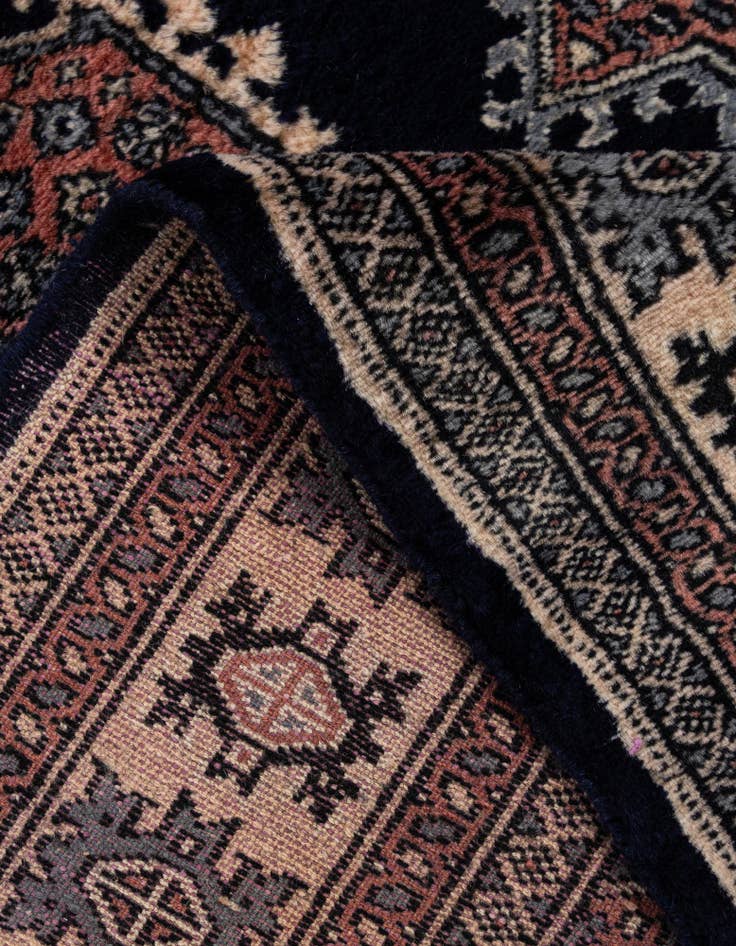 Detail image of  4' 2 x 6' 3  Hand Knotted Bokhara Oriental Wool Rug