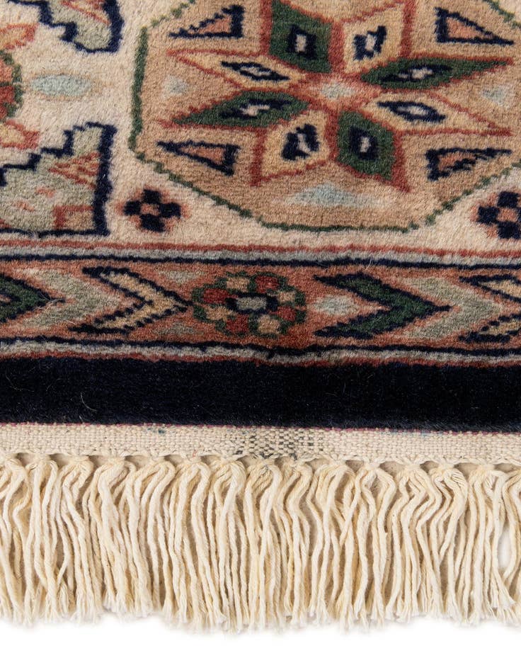 Detail image of  4' 5 x 5' 11  Hand Knotted Bokhara Wool Rug