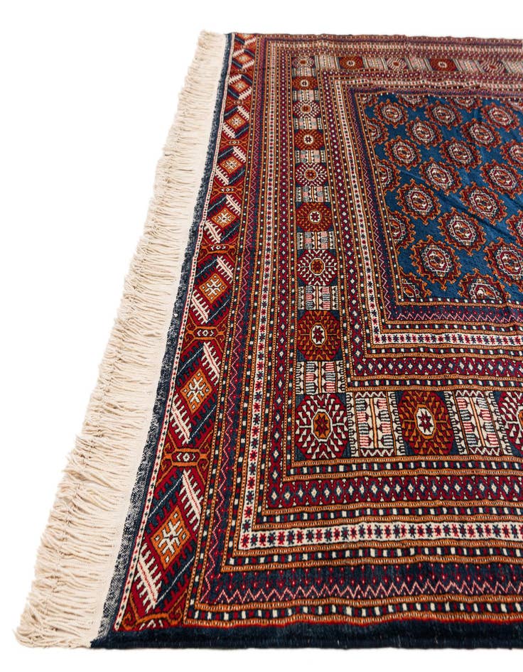 Detail image of  6' 5 x 9' 11  Hand Knotted Bokhara Oriental Wool Rug