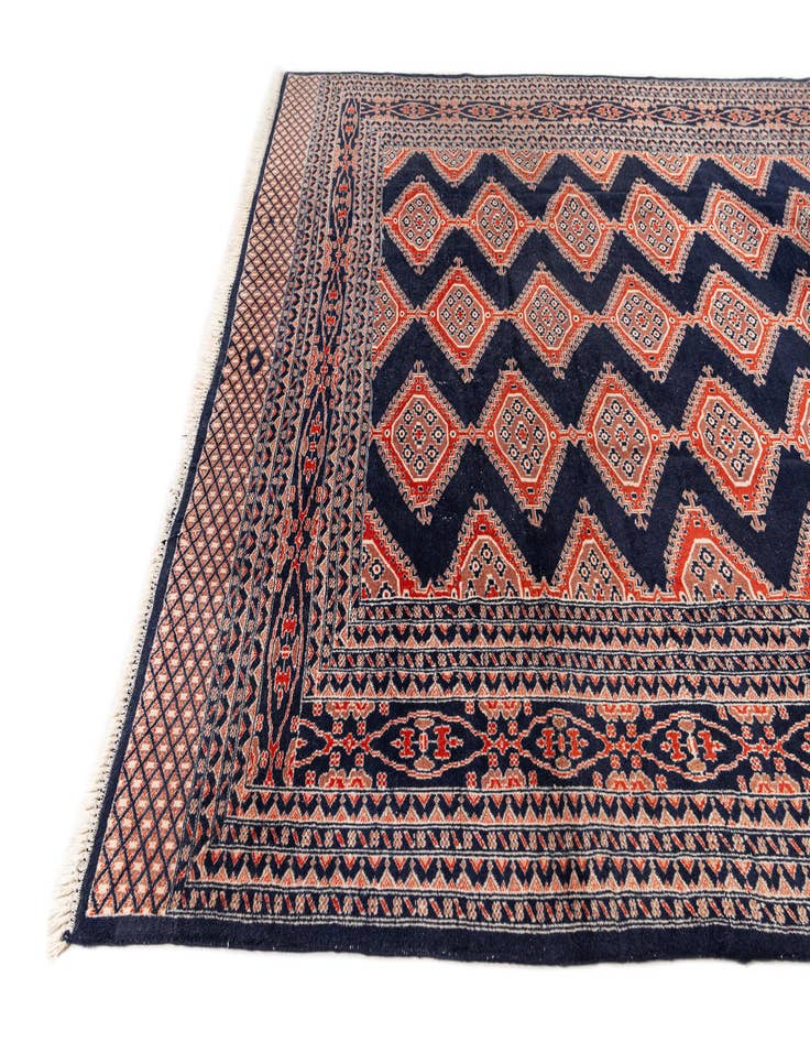 Detail image of  7' x 9' 11  Hand Knotted Bokhara Oriental Wool Rug