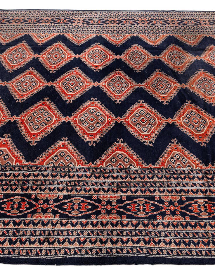 Detail image of  7' x 9' 11  Hand Knotted Bokhara Oriental Wool Rug
