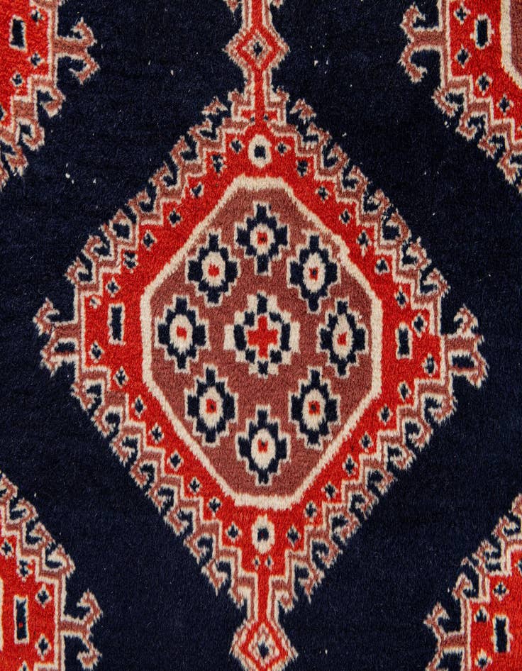 Detail image of  7' x 9' 11  Hand Knotted Bokhara Oriental Wool Rug