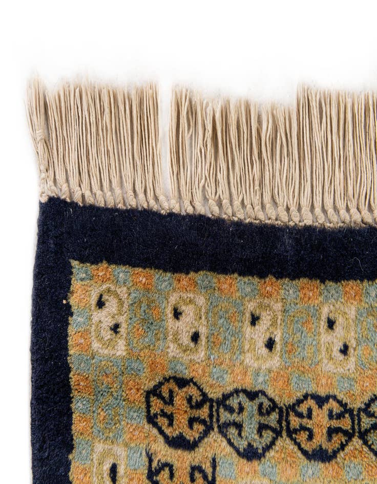 Detail image of  4' 2 x 5' 7  Hand Knotted Bokhara Oriental Wool Rug