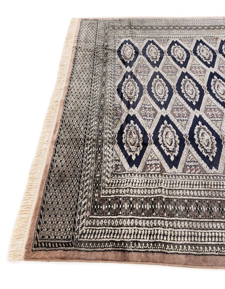 Detail image of  6' 5 x 8' 11  Hand Knotted Bokhara Oriental Rug