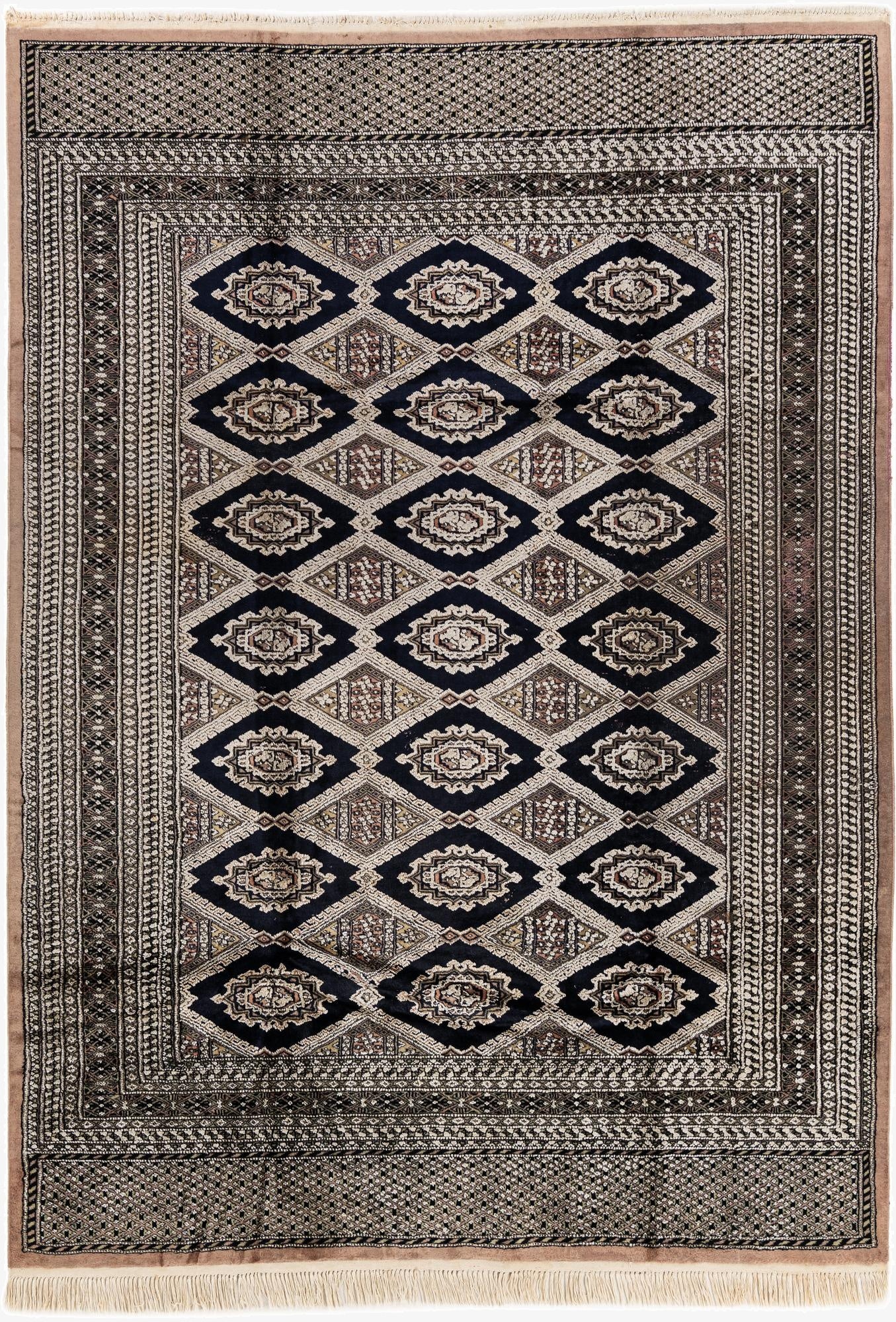  6' 5 x 8' 11  Hand Knotted Bokhara Oriental Rug