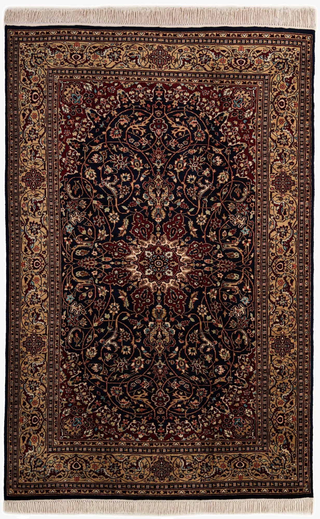  5' 11 x 9' 2  Hand Knotted Bokhara Wool Rug
