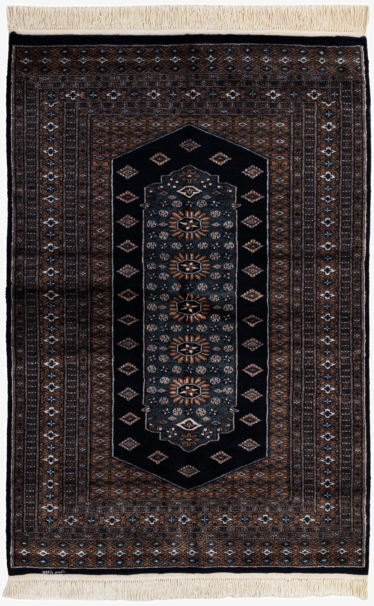  4' x 6'  Hand Knotted Bokhara Oriental Rug