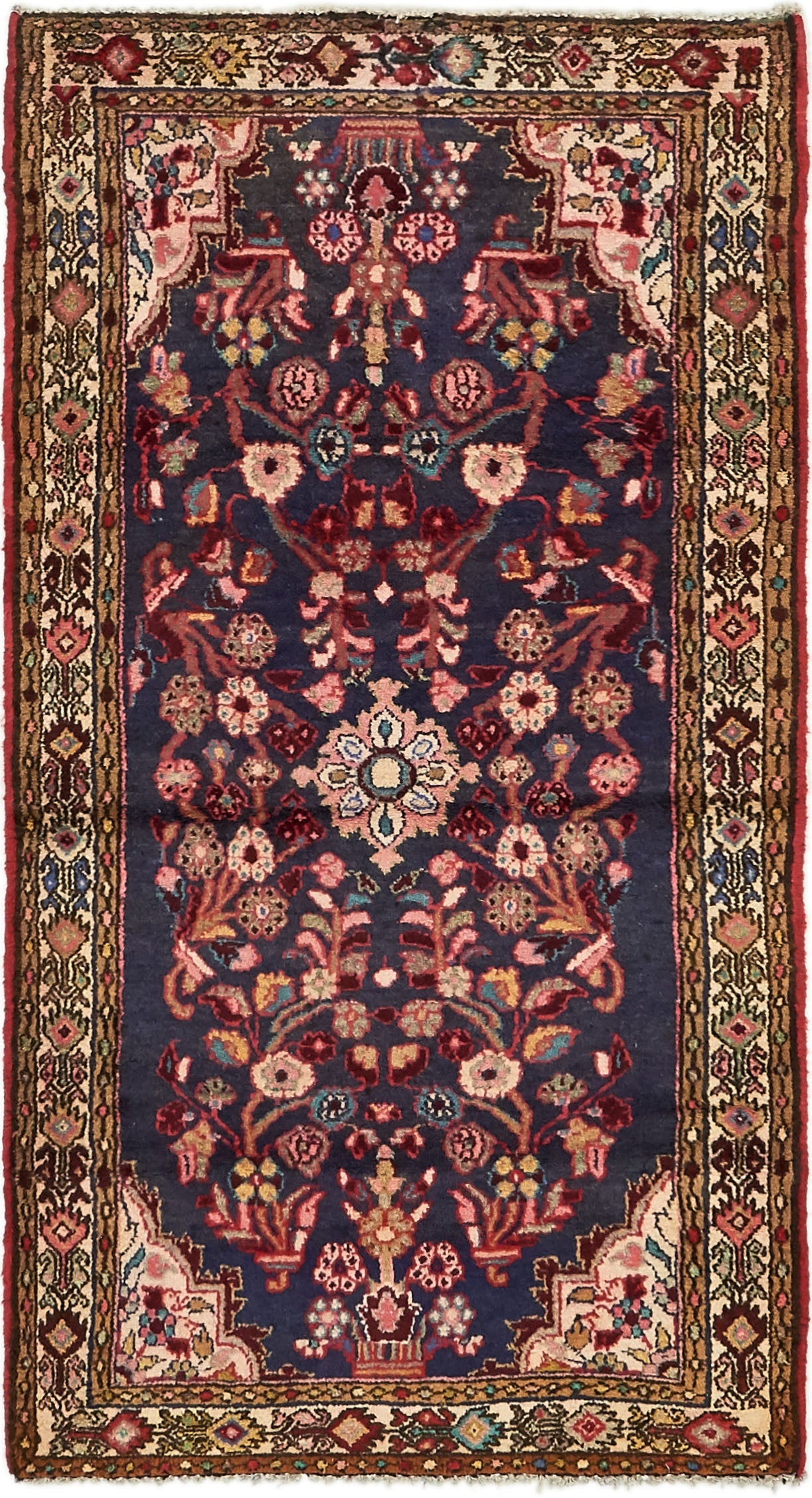  3' 3 x 6'  Hand Knotted Borchelu Persian Wool Rug
