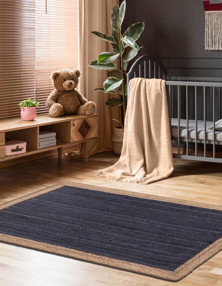 Detail image of  4' 1 x 6' 1  Hand Braided Jute Rug