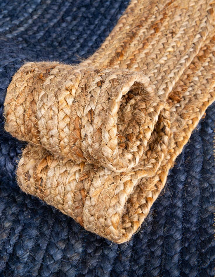 Detail image of  4' 1 x 6' 1  Hand Braided Jute Rug