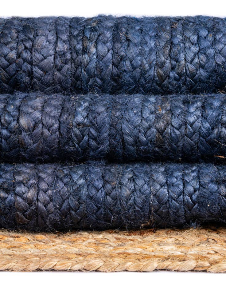 Detail image of  4' 1 x 6' 1  Hand Braided Jute Rug