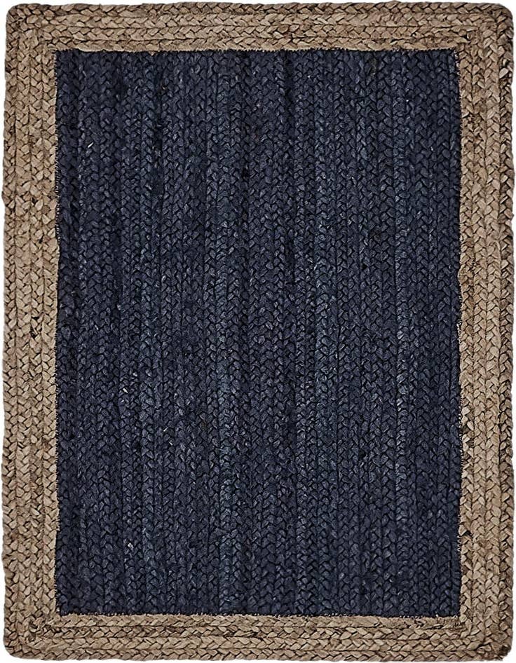 Detail image of  2' x 3' 1  Hand Braided Jute Rug