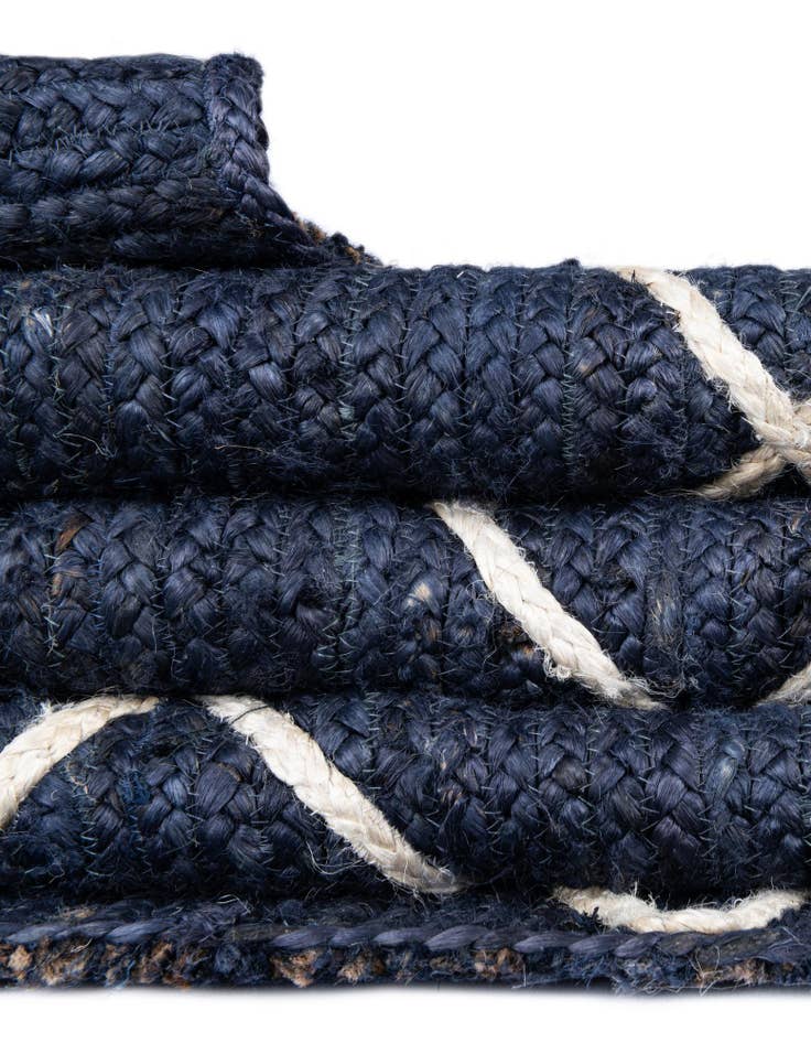 Detail image of  9' x 12' 2  Hand Braided Jute Rug