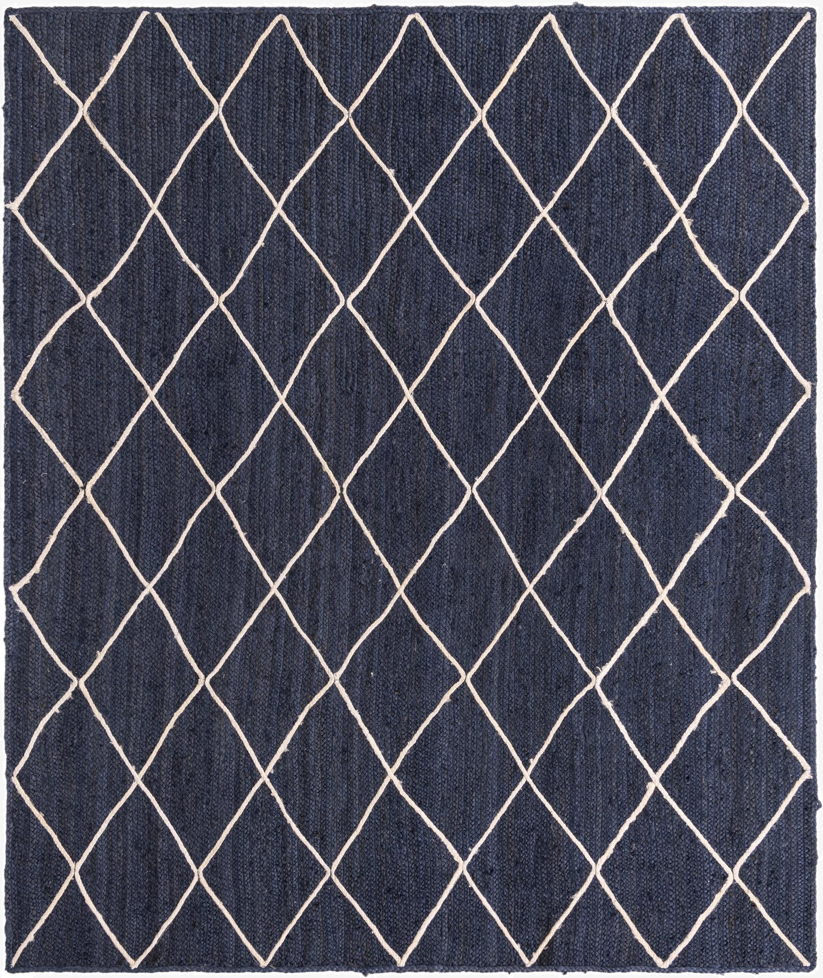 Primary image  8' x 10'  Hand Braided Jute Rug