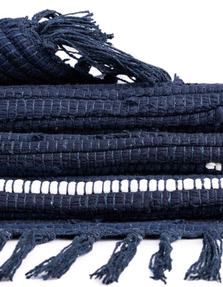 Detail image of  3' 3 x 5' 1  Hand Woven Chindi Cotton Rug